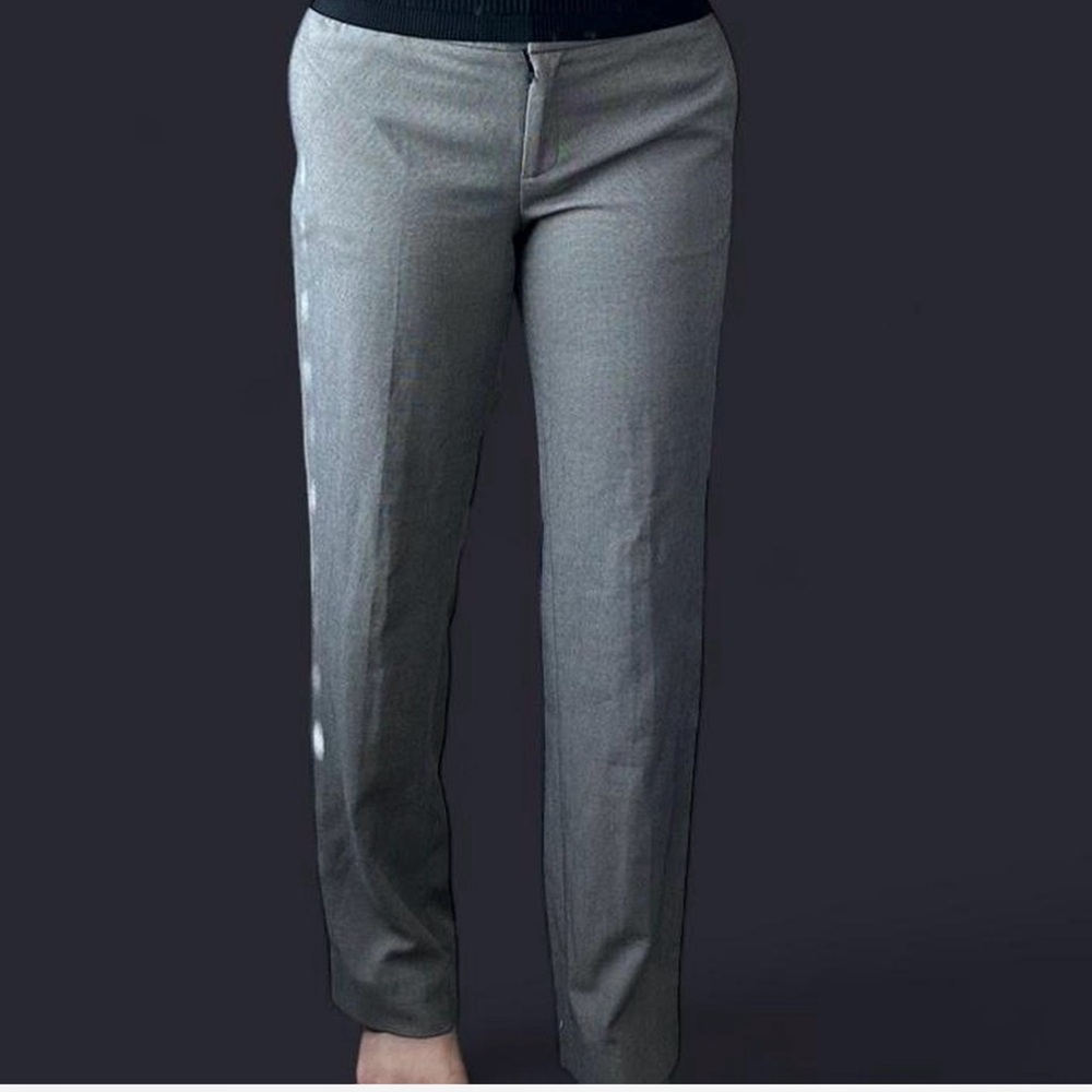 Rafaella Gray Dress Pants Straight-Leg Tailored